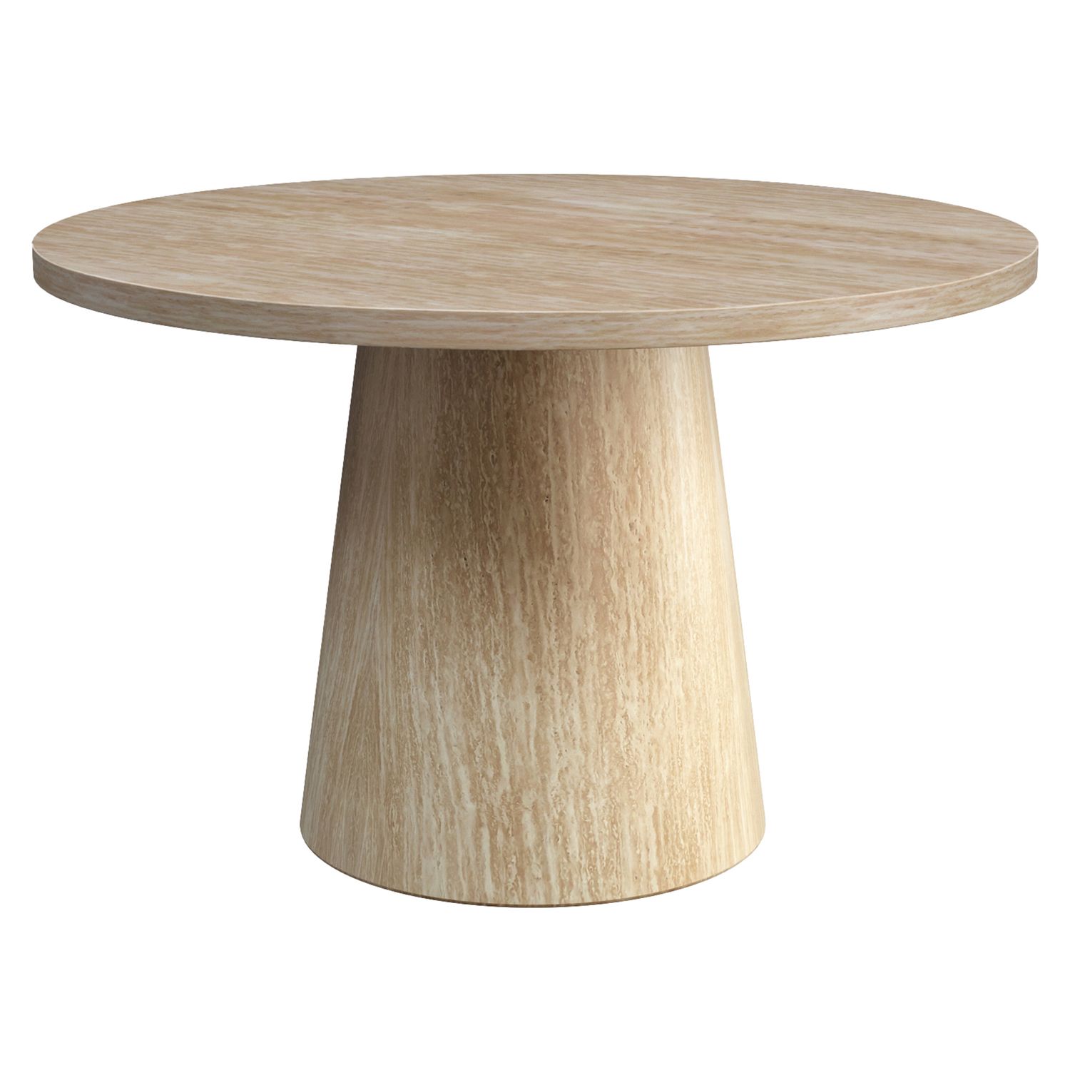 Godiva Round Pedestal Table 48&quot; - Ivory Stone