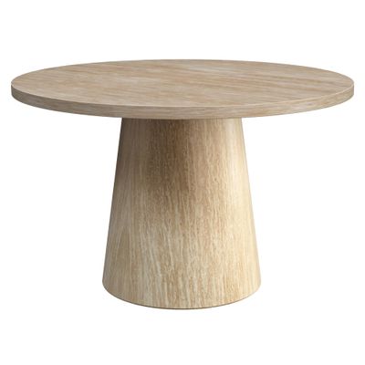 Godiva Round Pedestal Table 48&quot; - Ivory Stone