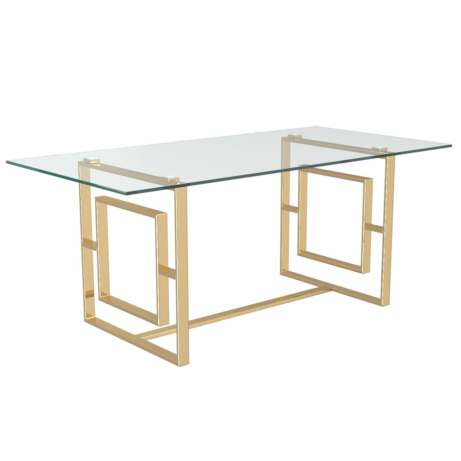Eros Rectangular Dining Table 71&quot; - Gold
