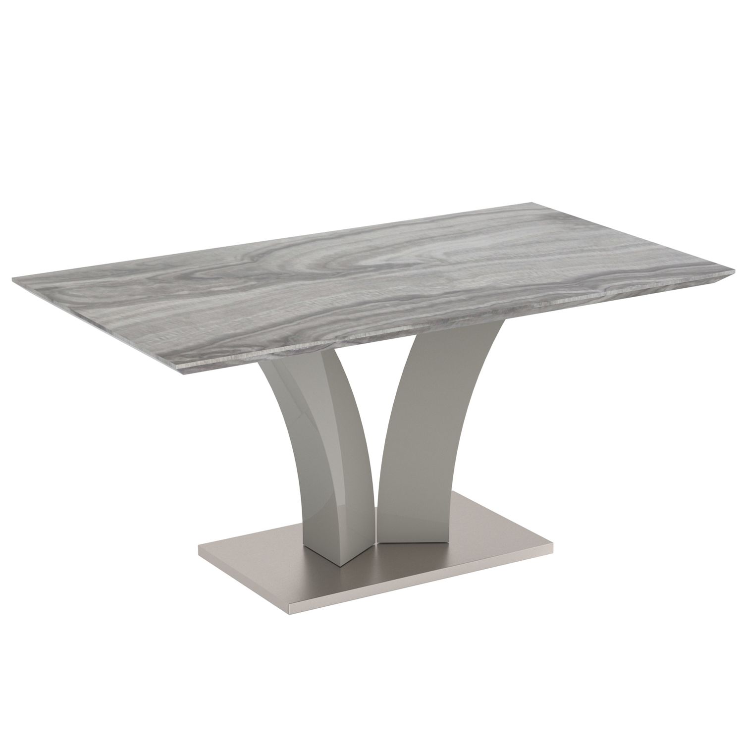 Napoli Rectangular Dining Table 63&quot; - Light Grey