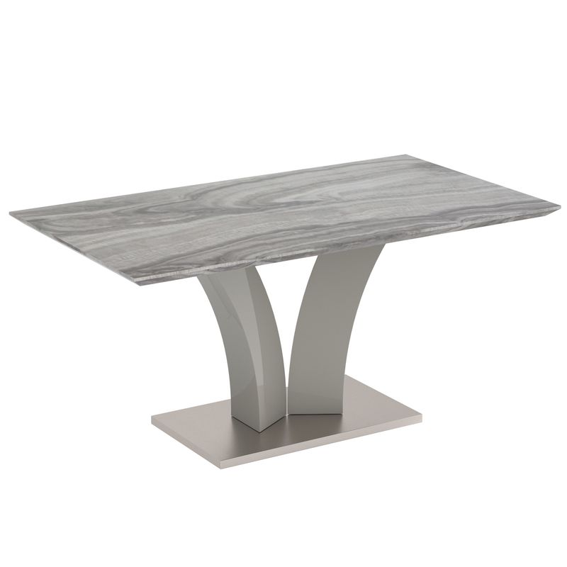 Napoli Rectangular Dining Table 63&quot; - Light Grey