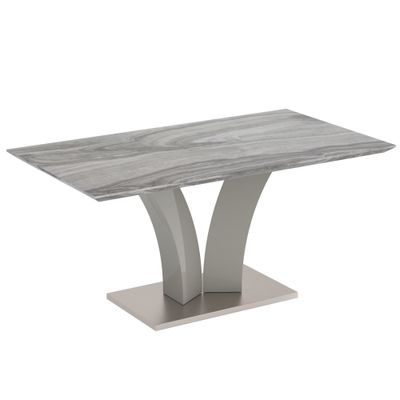 Napoli Rectangular Dining Table 63&quot; - Light Grey