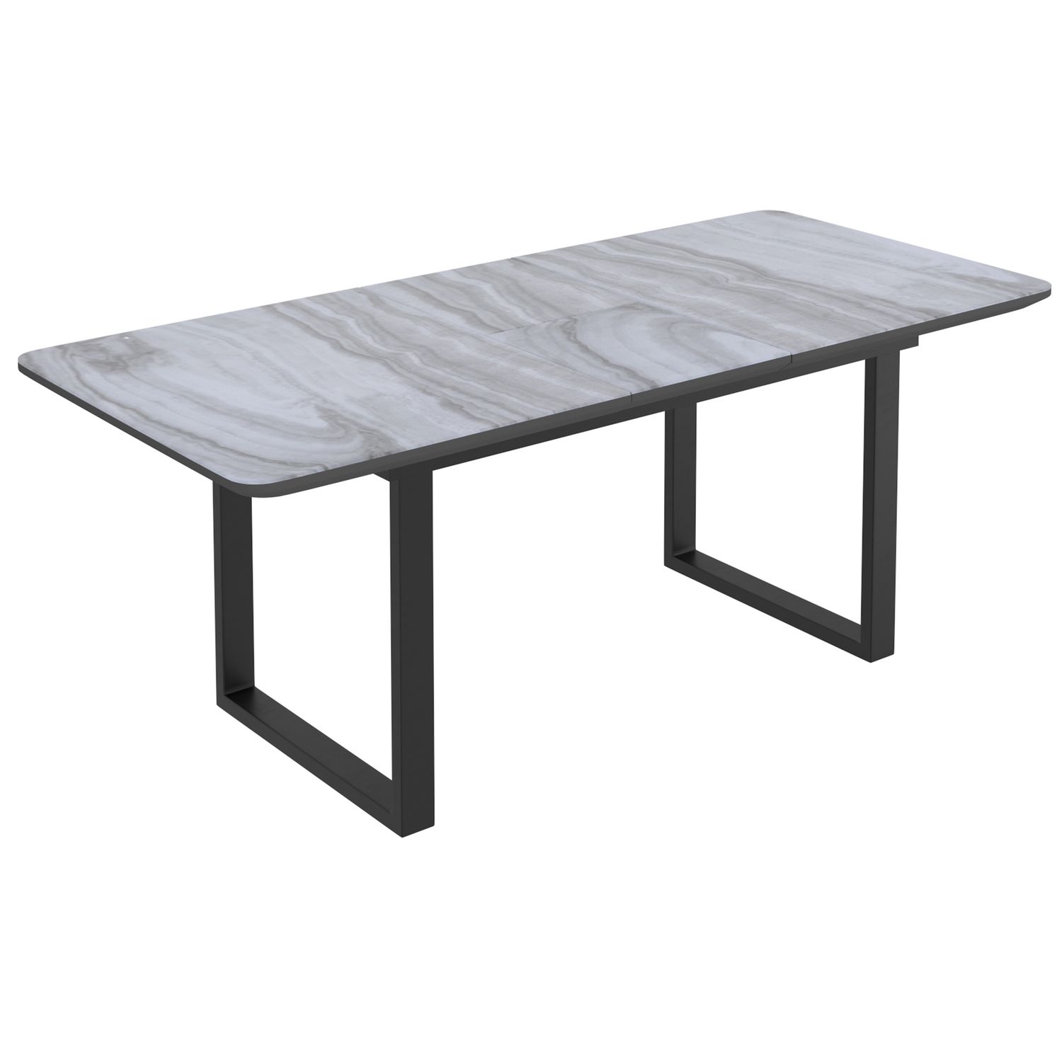 Gavin Dining Table w/Extension 79&quot; - Black