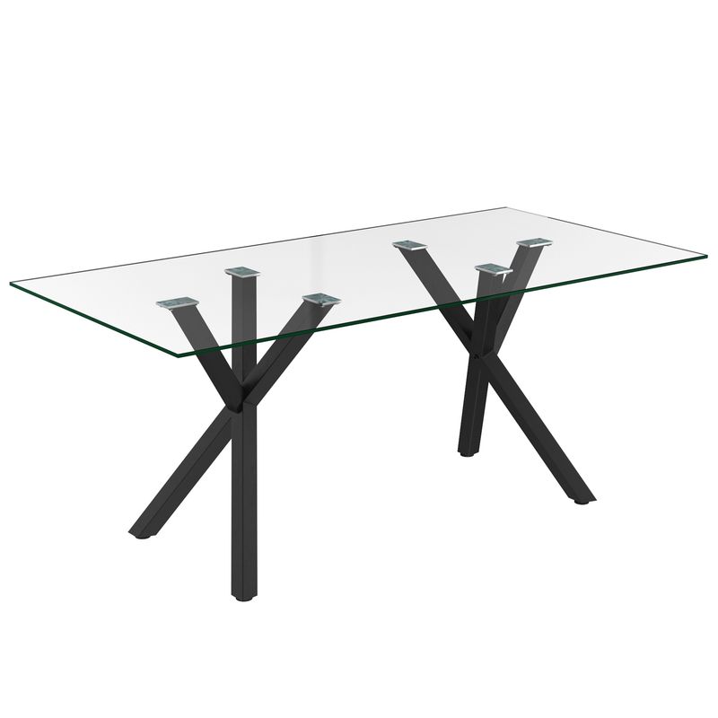 Stark Rectangular Dining Table 71&quot; - Black