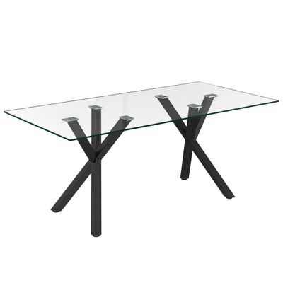 Stark Rectangular Dining Table 71&quot; - Black