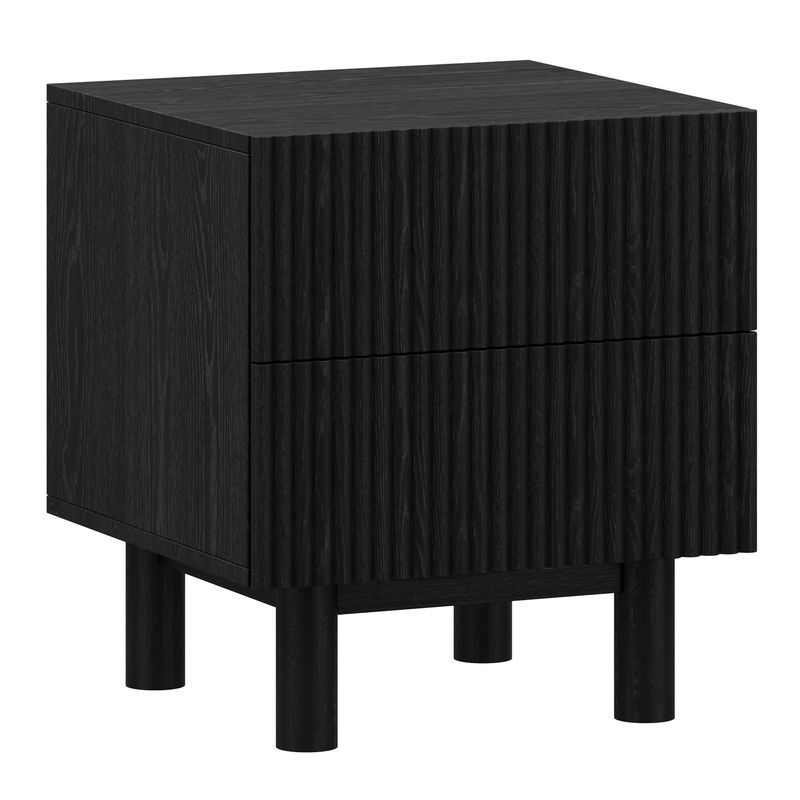 Sangra 2 Drawer Accent Table - Black