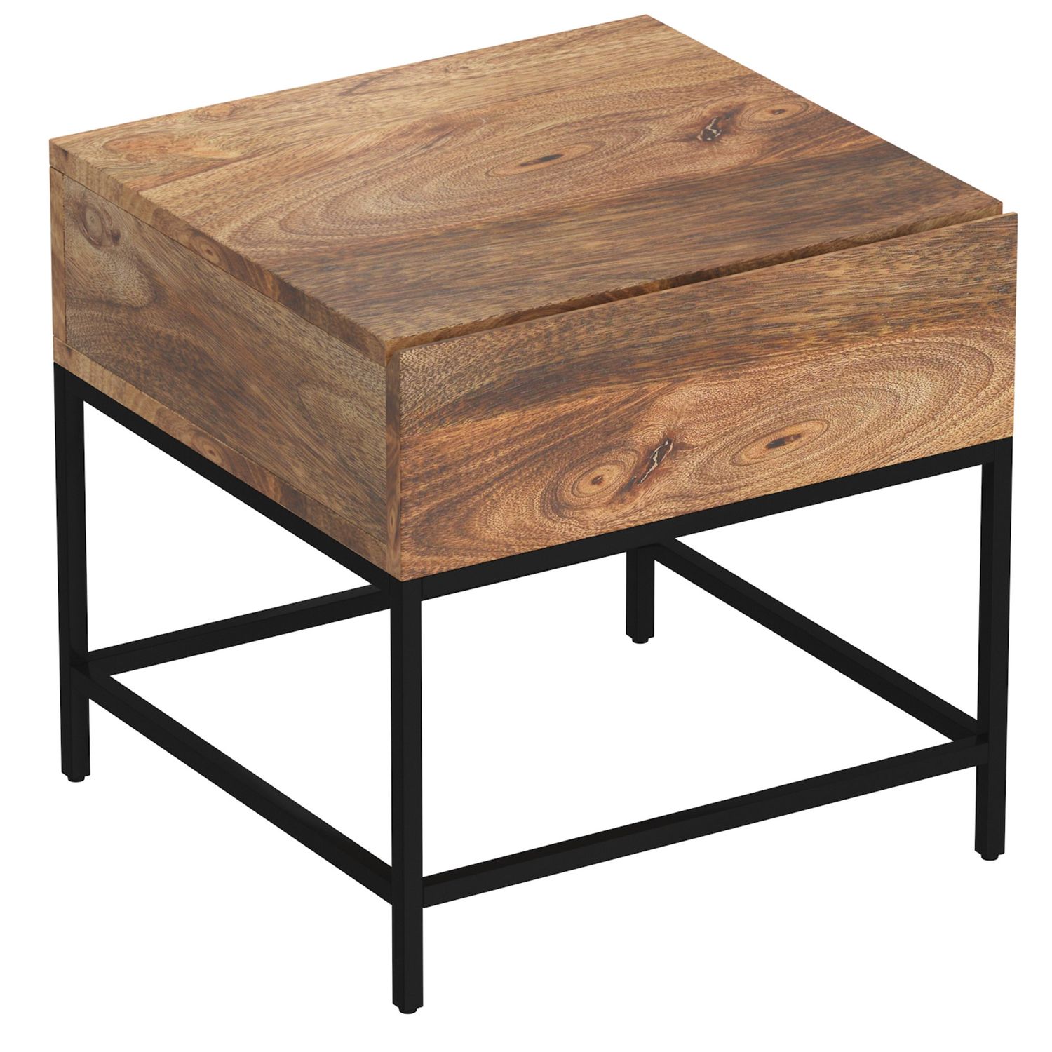 Ojas Accent Table - Natural Burnt