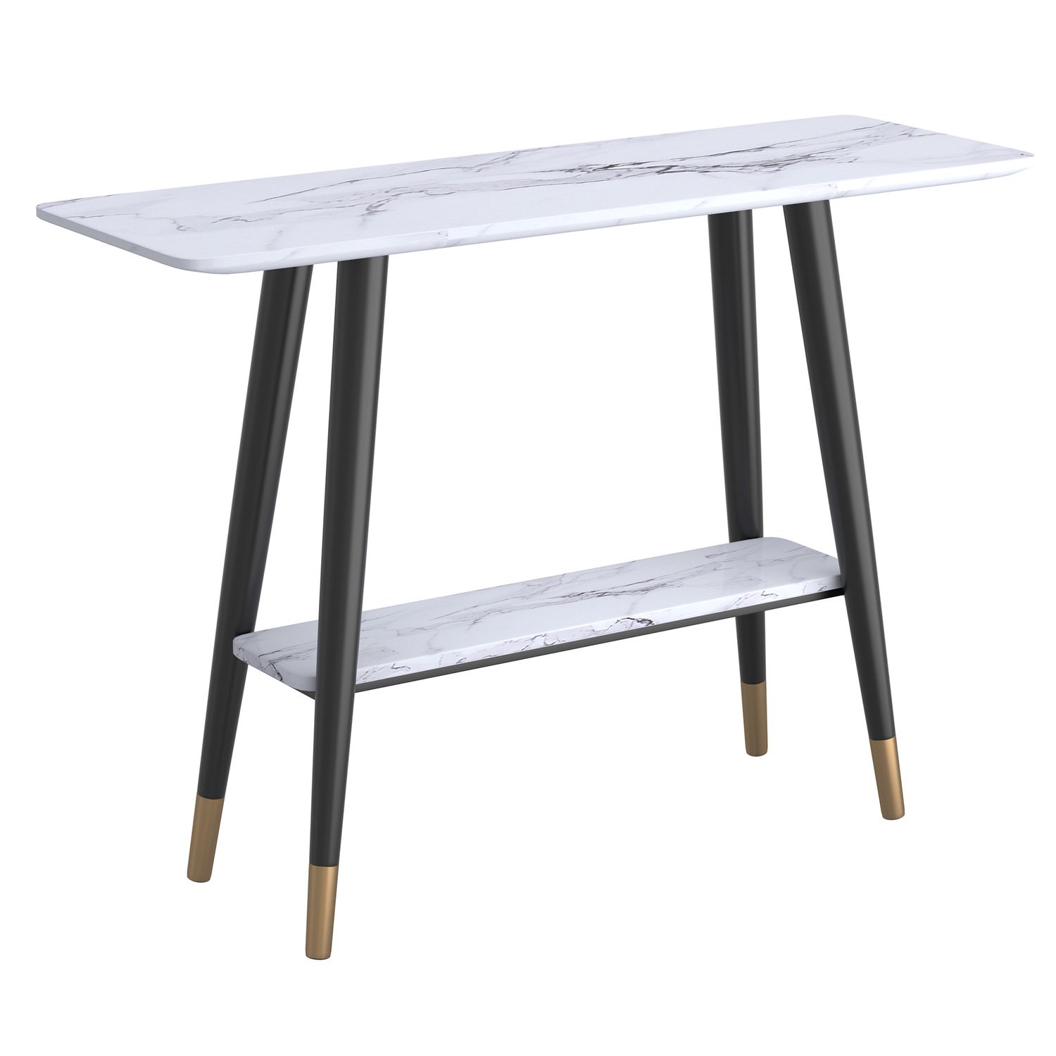 Emery 2-Tier Console Table - White