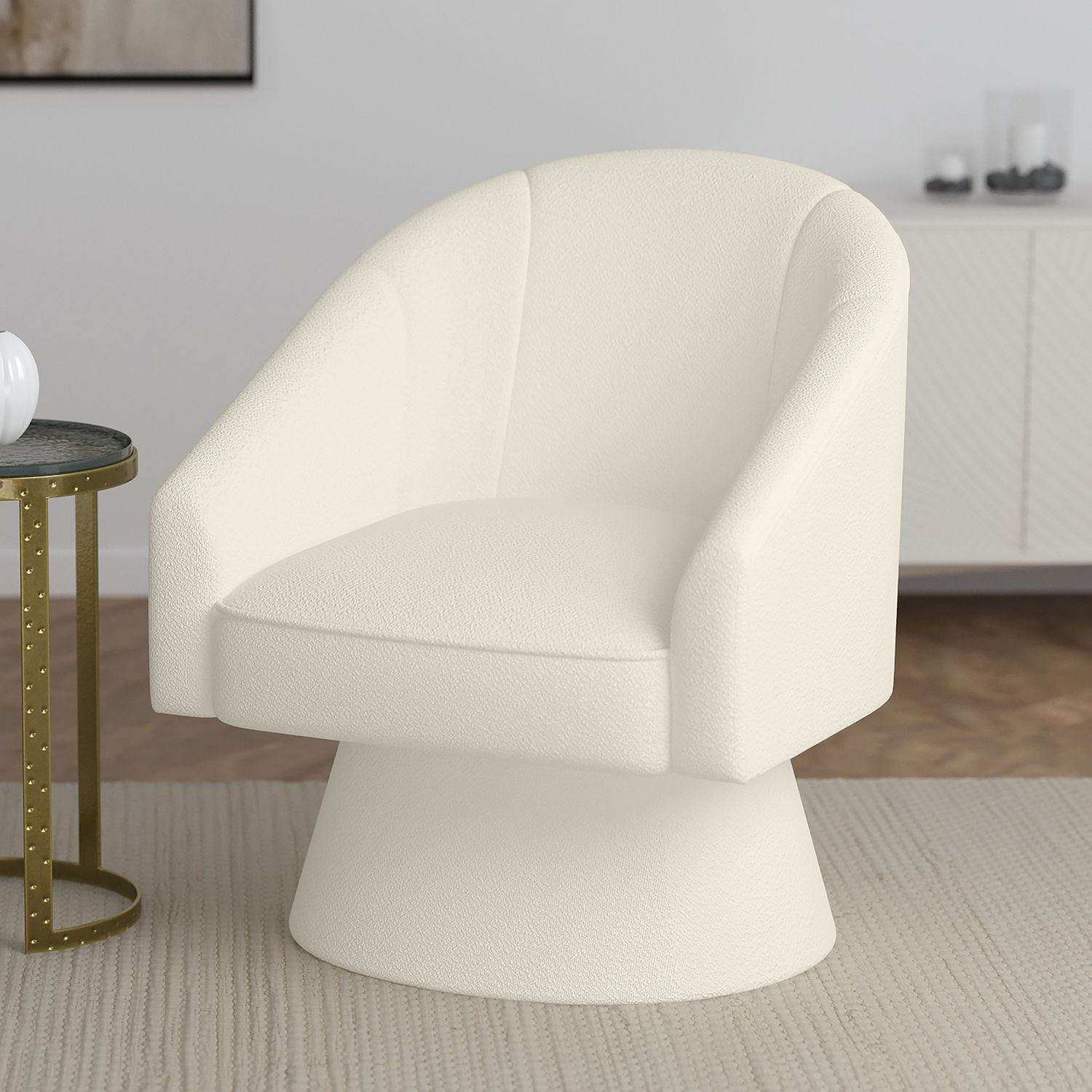 Tilsy Accent Chair - Ivory Boucle