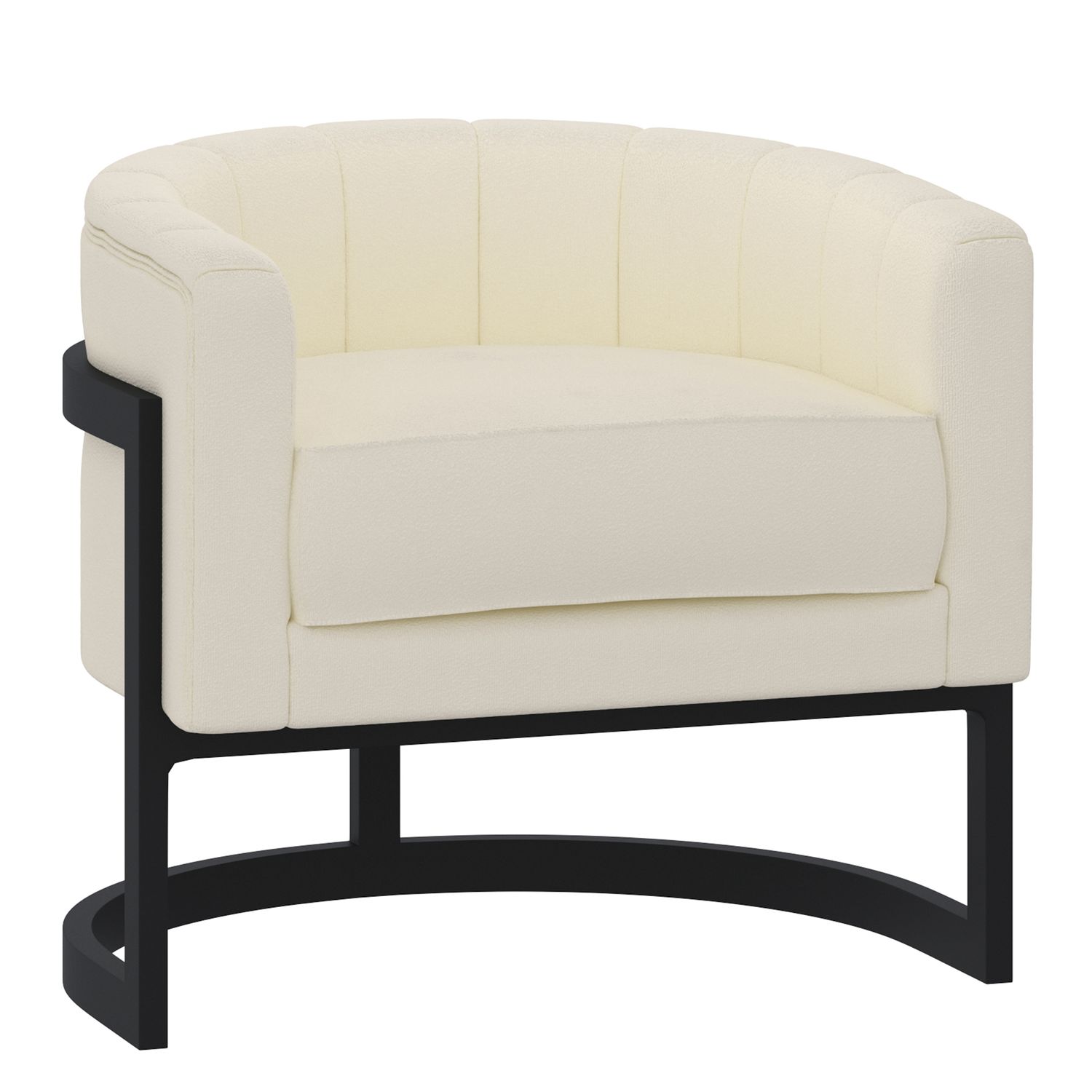 Zhuri Accent Chair - Ivory Boucle
