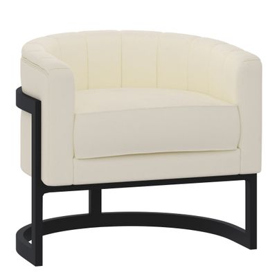 Zhuri Accent Chair - Ivory Boucle