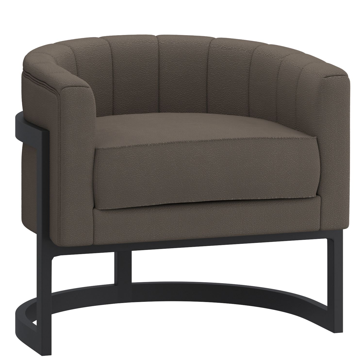 Zhuri Accent Chair - Charcoal Boucle
