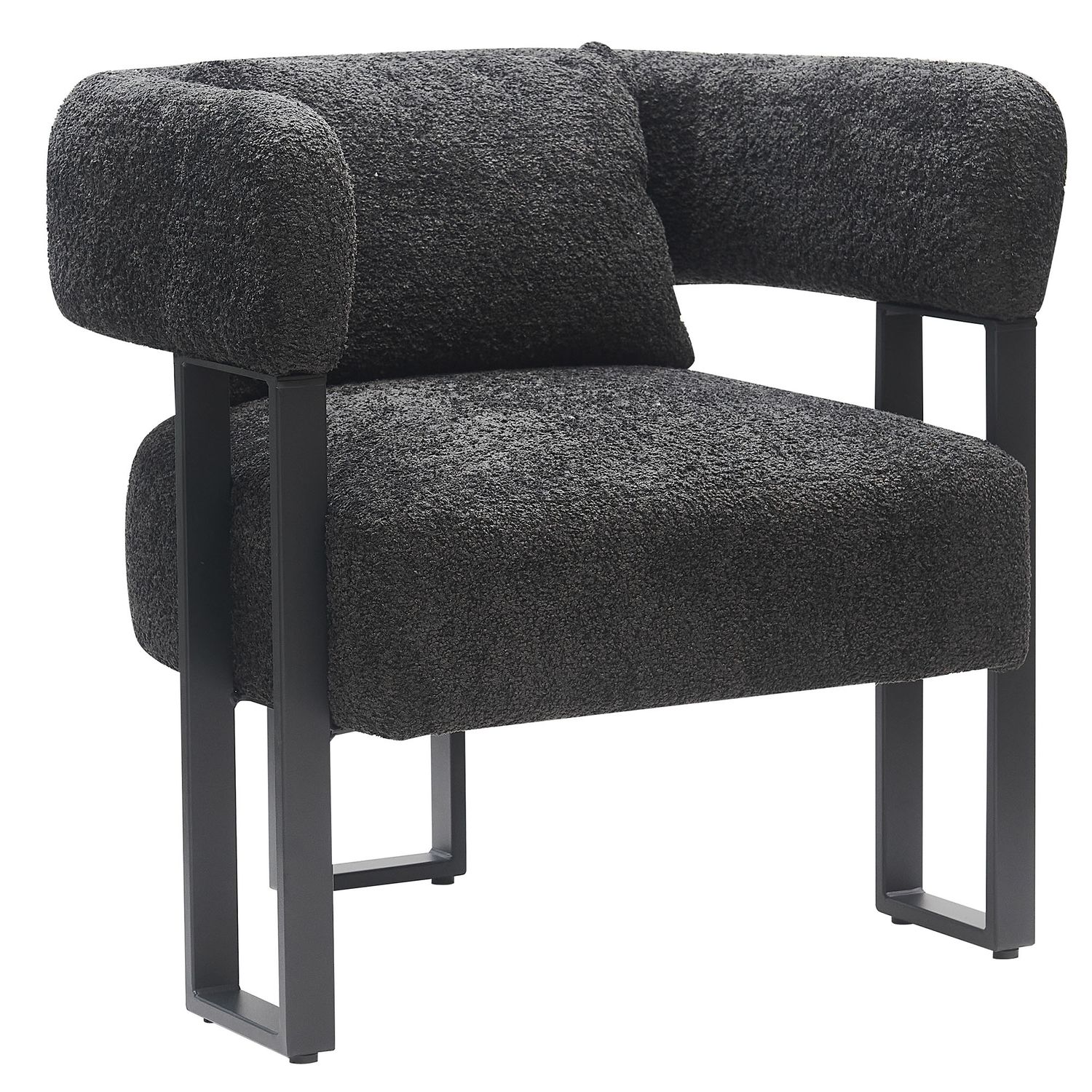 Scarlet Accent Chair - Charcoal Boucle