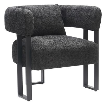 Scarlet Accent Chair - Charcoal Boucle