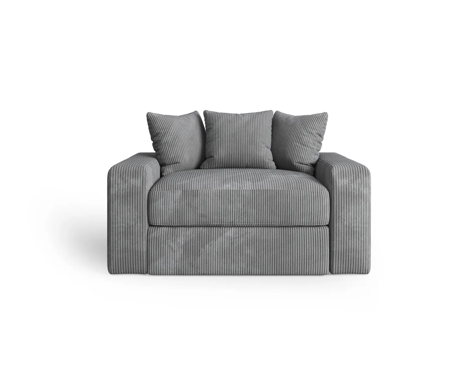 Velo Memory Foam Sofa Series, Configuration: 1-Seater (53&quot; W x 42&quot; D), Add an Ottoman: Not Selected, Add a Chaise: Not Selected, Plush Corduroy Velvet: Heritage Grey
