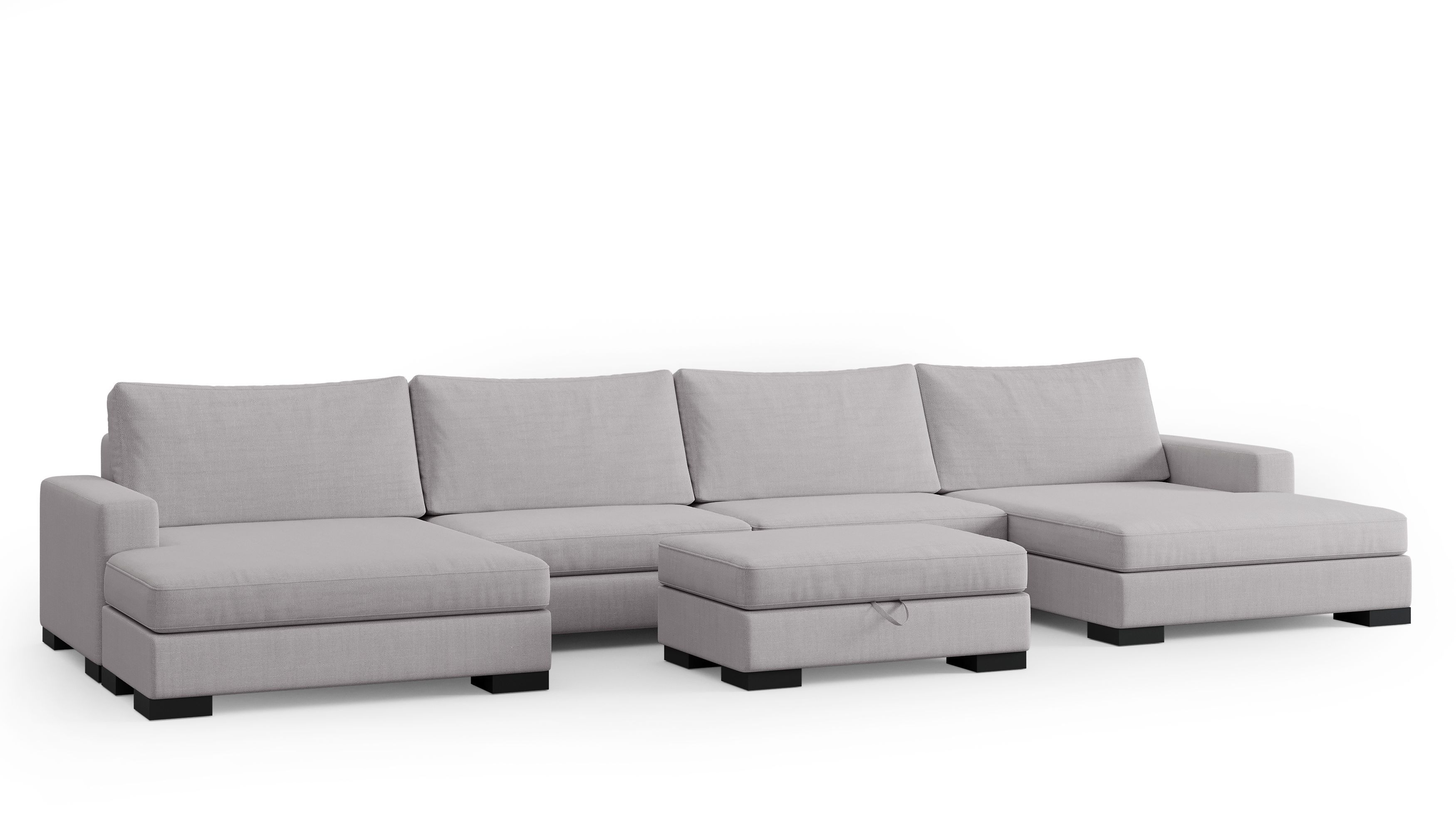Zen 4 Seater Modular Sofa & Double Chaise — selected colour