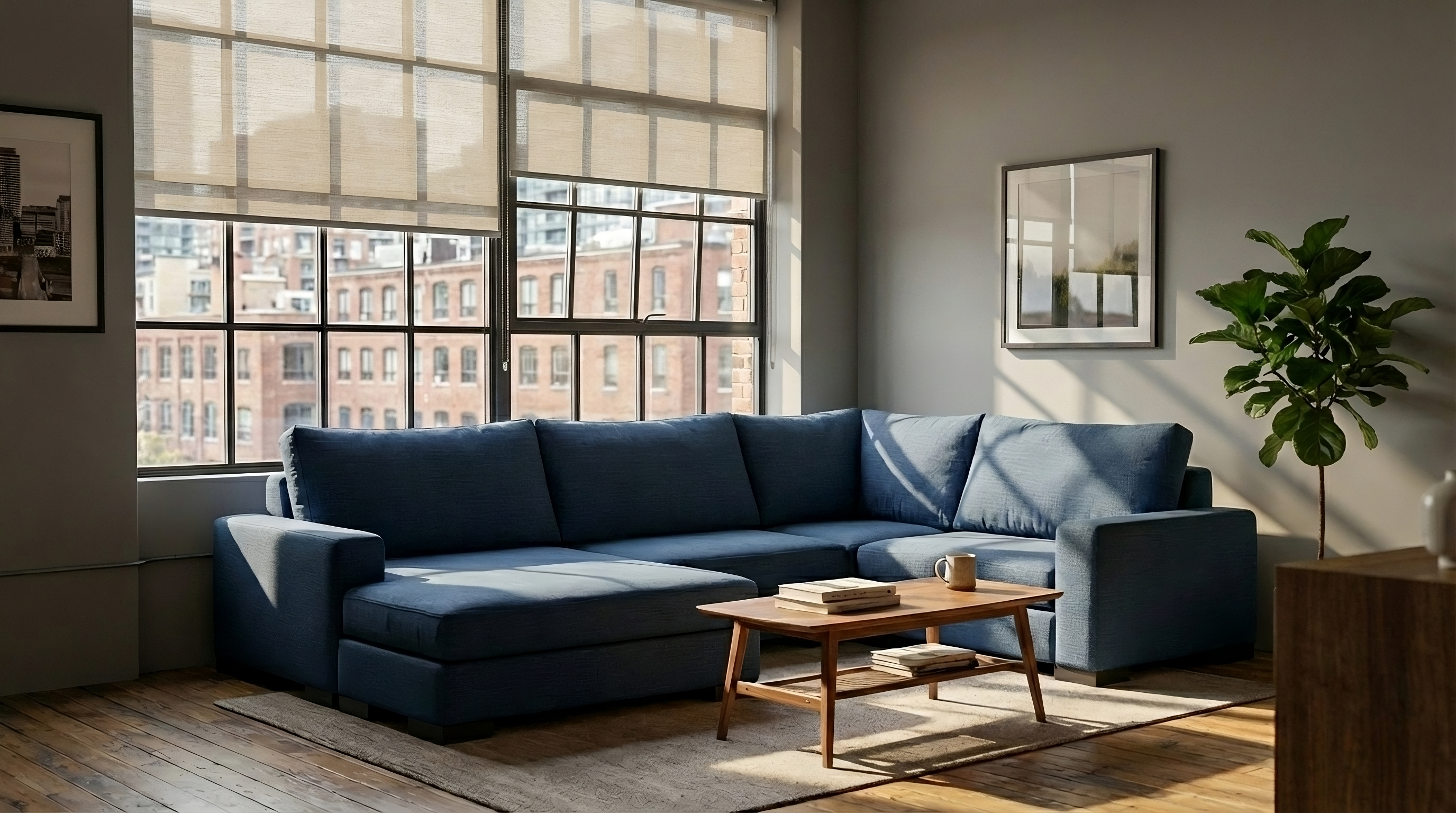 Zen 4 Seater Modular Corner Sectional Sofa & Chaise — photo 2