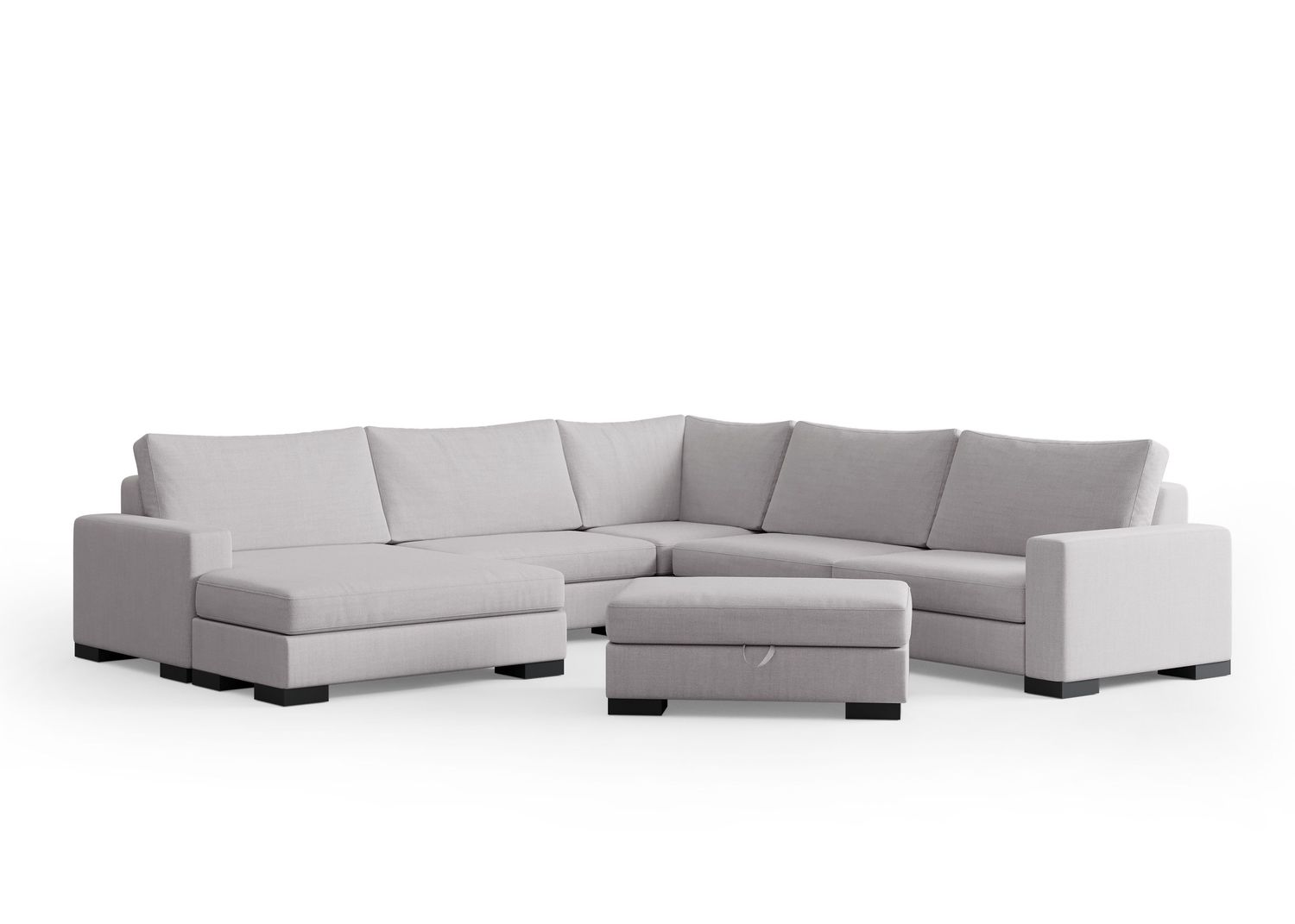 Zen 5 Seater Modular Sofa & Chaise + Storage Ottoman — photo 3