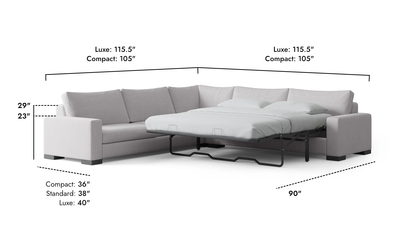 Zen Corner Sectional Sofa Bed — photo 5