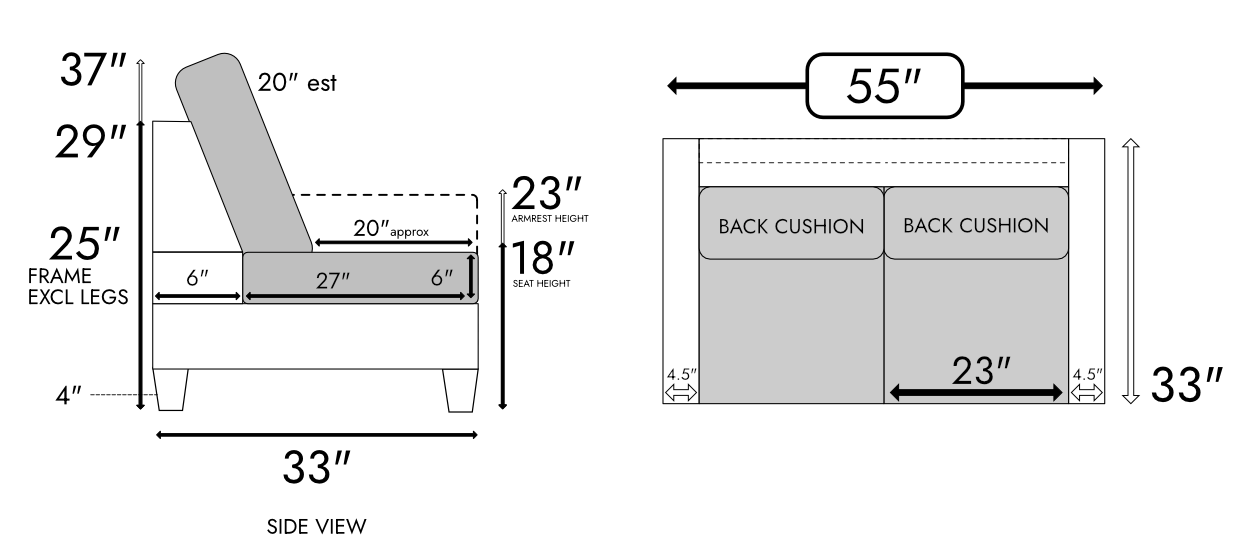 Essential Loveseat 55" — photo 5