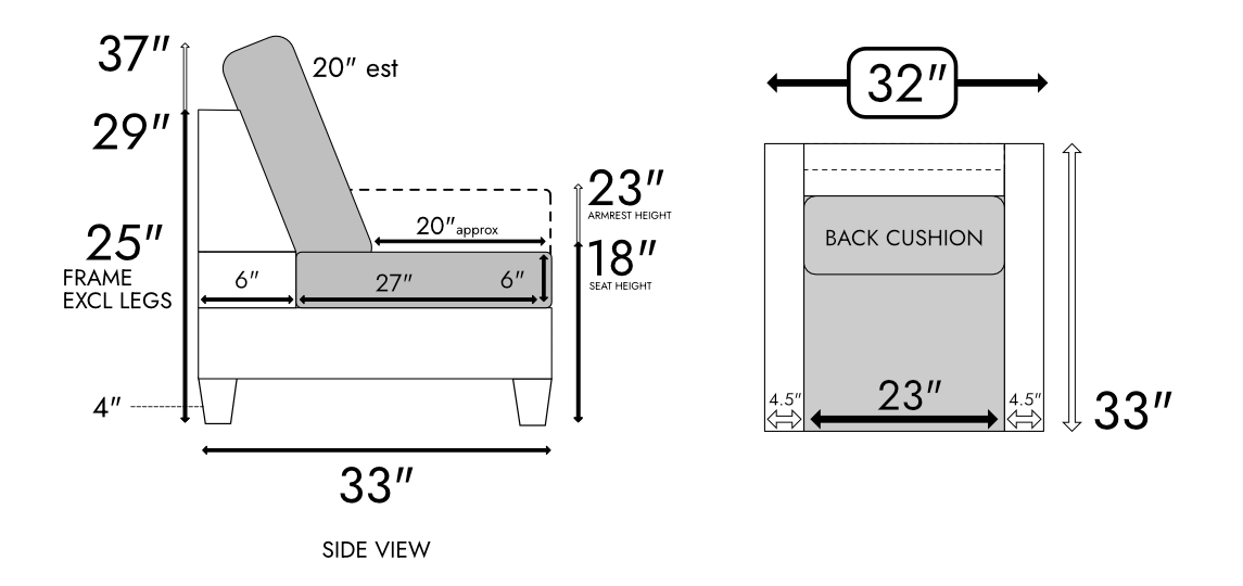 Essential Armchair 32" — photo 4