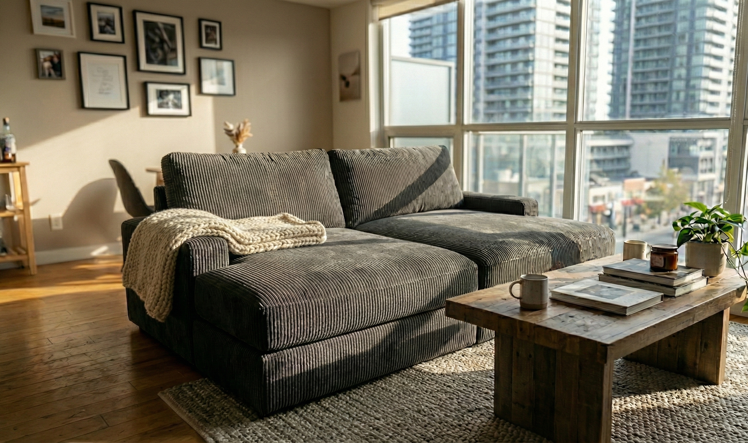 Velo Memory Foam Sofa & Double Chaise 93" — photo 2