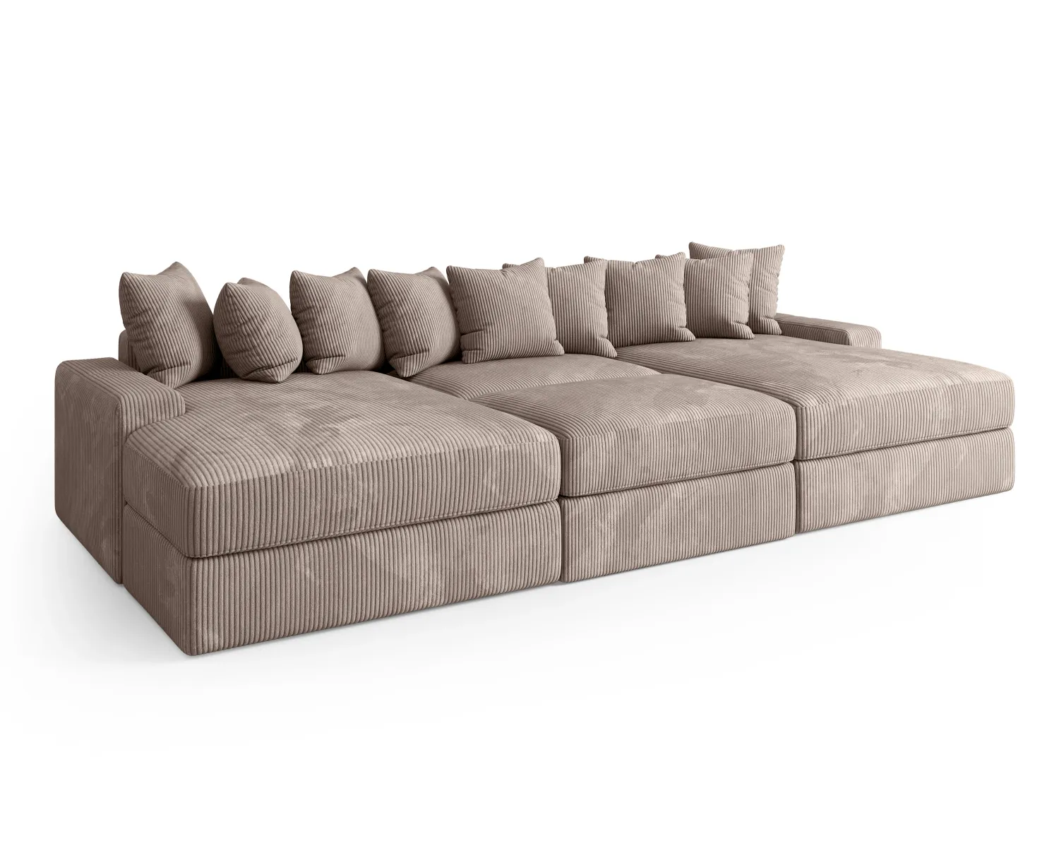 Velo Memory Foam Sofa & Double Chaise + Ottoman 128" — photo 3