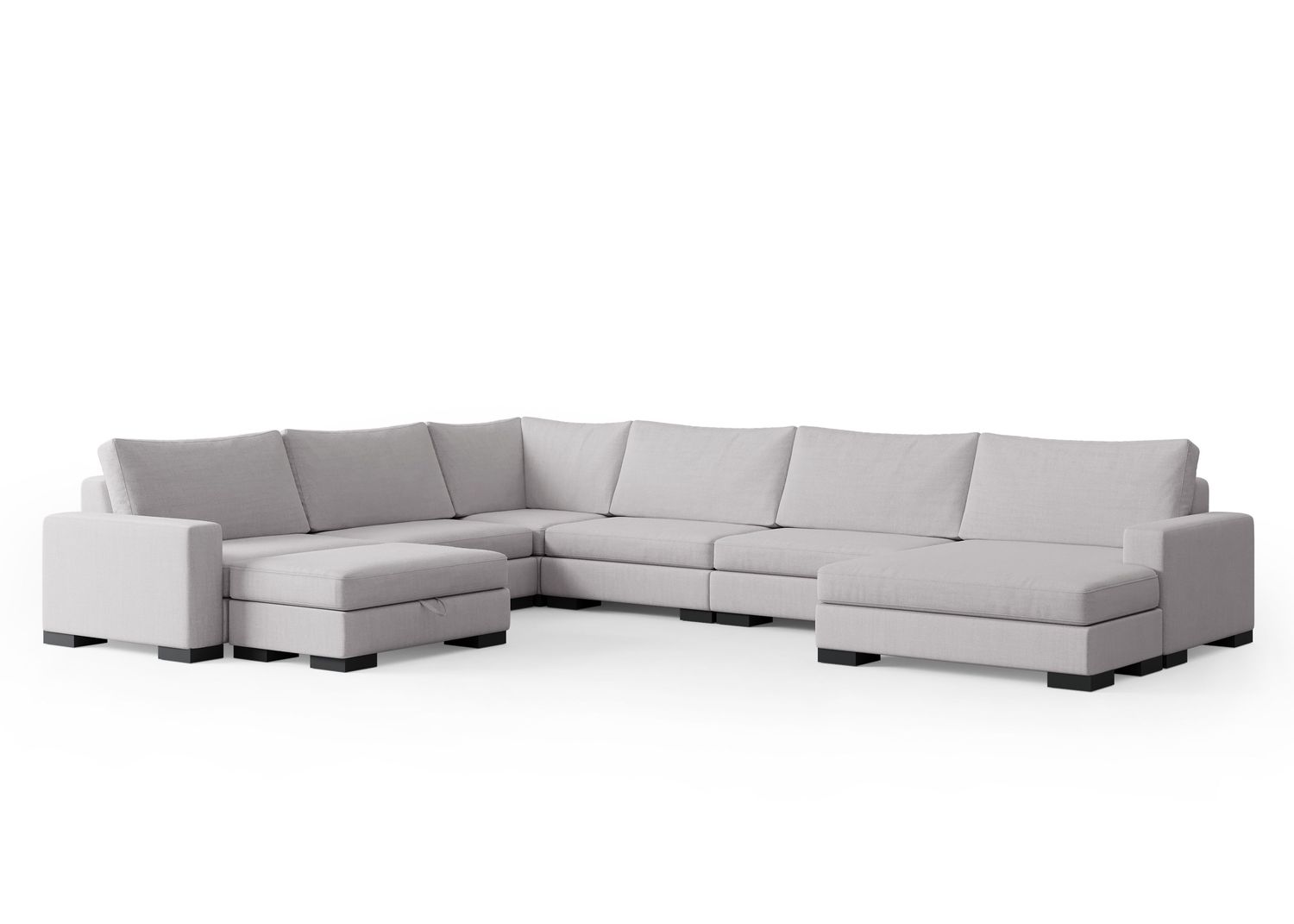 Zen 6 Seater Modular Corner Sofa & Chaise + Storage Ottoman — photo 3