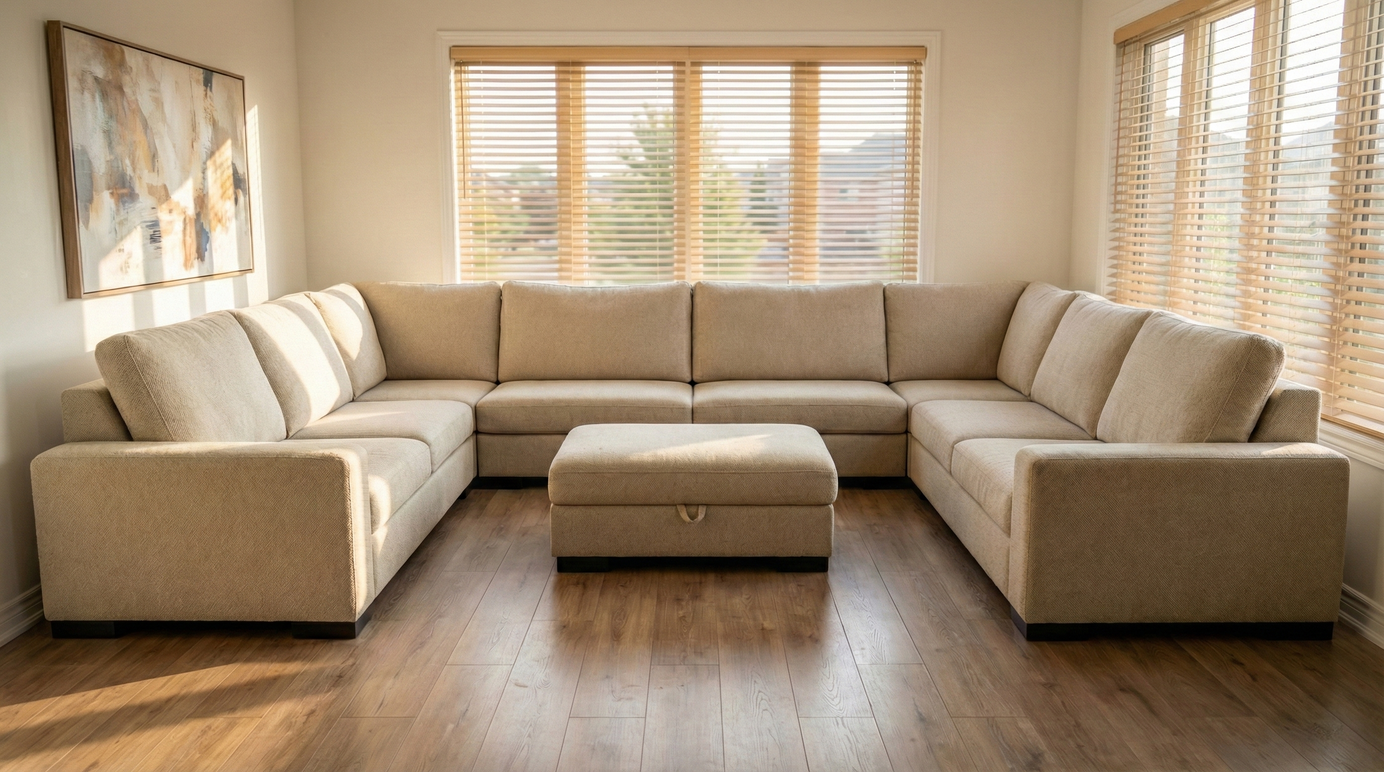 Zen 8 Seater Modular Sofa + Storage Ottoman — photo 2