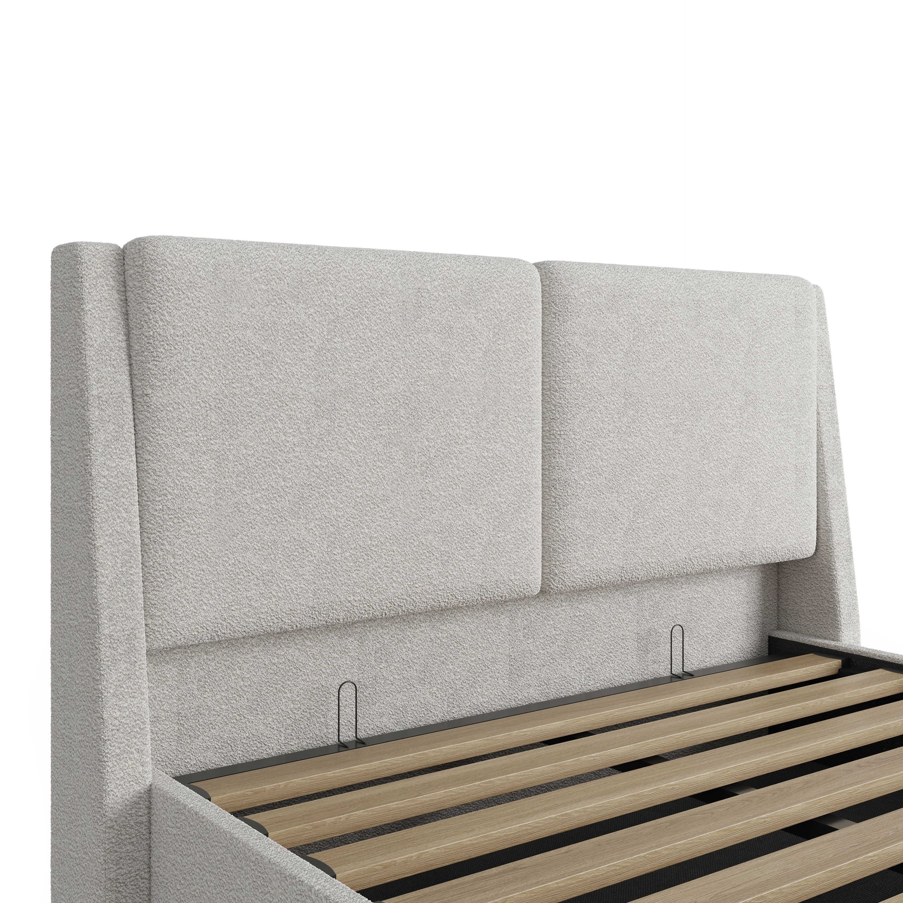 Nuvé Storage Platform Bed - Cream Bouclé — photo 5