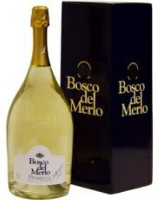1 bouteille Magnum (150 cl) Prosecco Brut, Bosco del Merlo Millesimato 2022 en boîte cadeau
