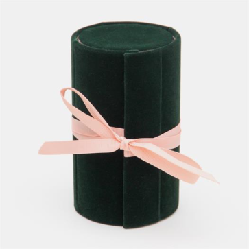 Jewellery Box Roll Green Velvet