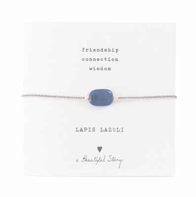 Gemstone Card Lapis Lazuli Silver