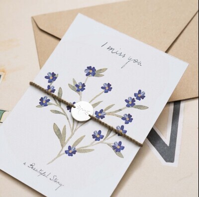 Jewelry Postcar Forget Me Not
