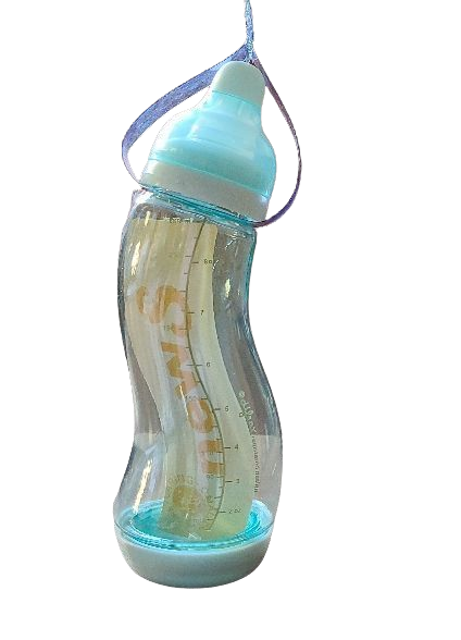 S-fles Difrax 250ml blauw