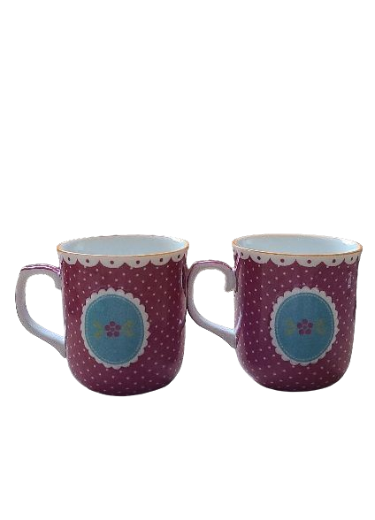 Mug 2 stuks Lief framboos