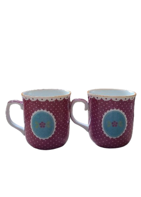 Mug 2 stuks Lief framboos