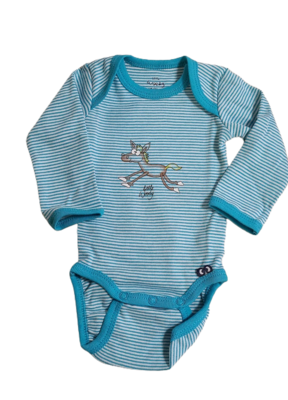 Body l-m streep paard woody blauw