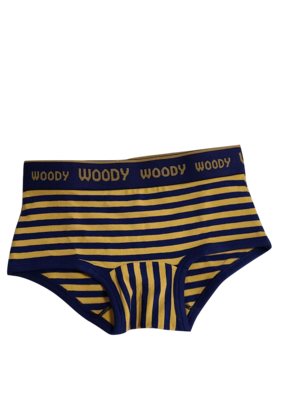 Meisjes shorts Woody Geel Gestreept