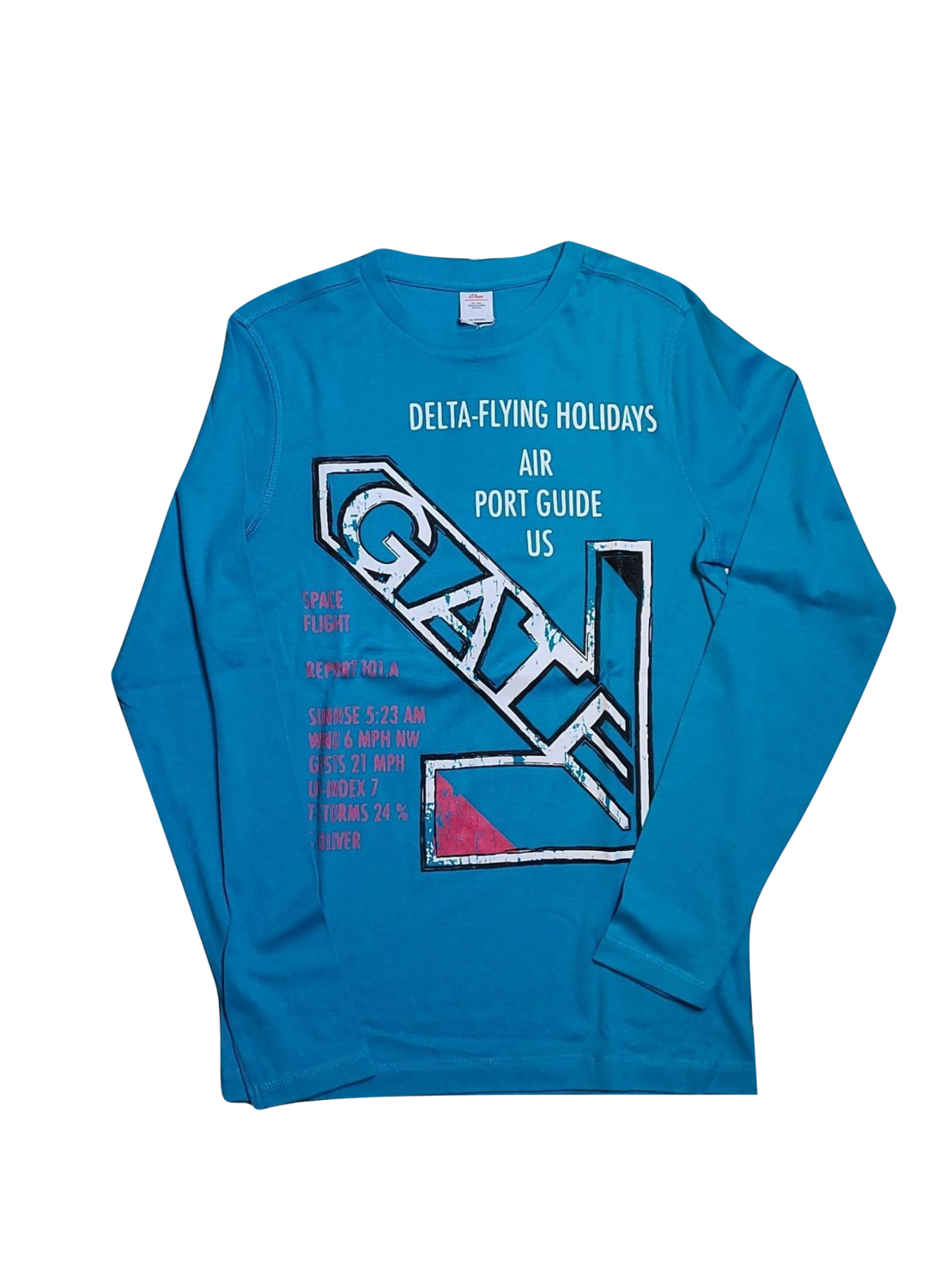T-shirt L/M  &quot;Delta Flying&quot; S-Oliver Blauw