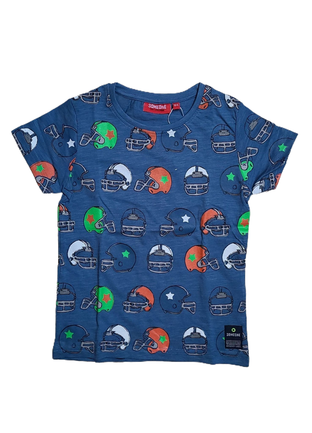 T-shirt Someone Grijs/Blauw