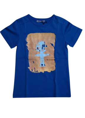 T-shirt &quot;Totem&quot; Strass Blauw