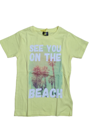 T-shirt &quot;See you on the beach&quot; S-Oliver Geel