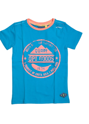 T-shirt &quot;Opi Goods&quot; Quapi Blauw