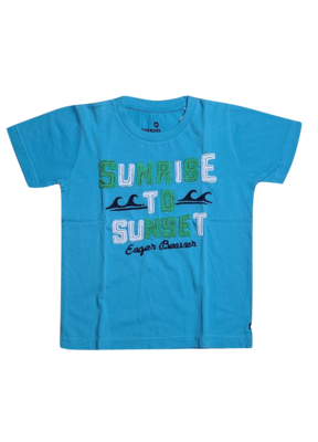 T-shirt &quot;Sunrise to sunset&quot; Eager Beaver Blauw