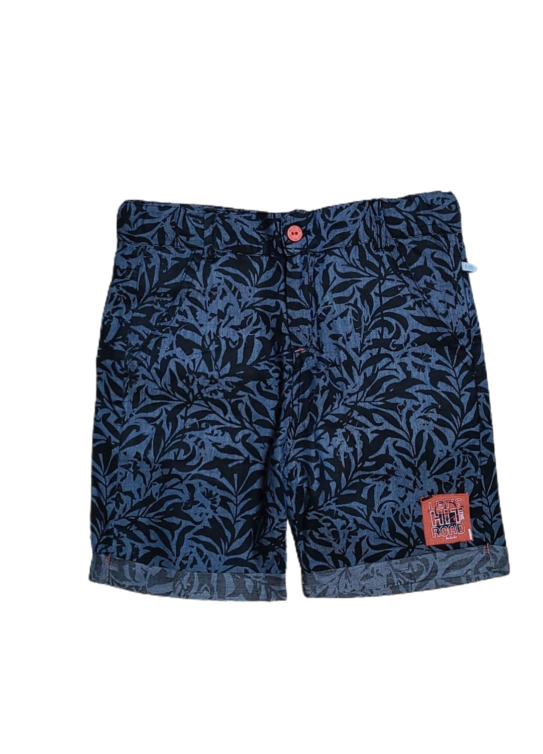 Bermuda &quot; Let&#39;s hit the road&quot; Bla Bla Bla Blauw/Zwart