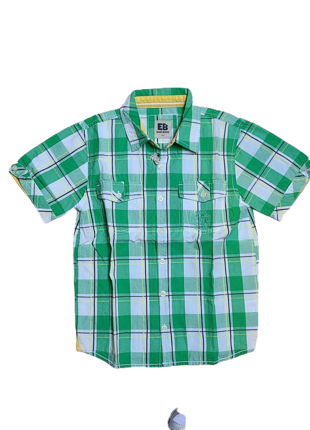 Hemd K/M Eager Beaver Groen Geruit