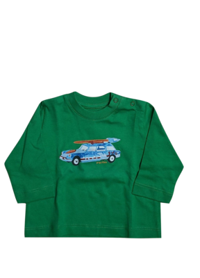 T-shirt L/M &quot;Surf fun&quot; P&#39;tit Filou Groen