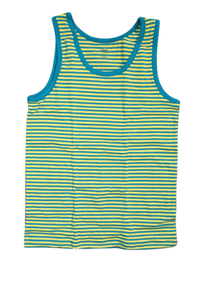 Jongens Singlet Woody Groen/Geel Gestreept