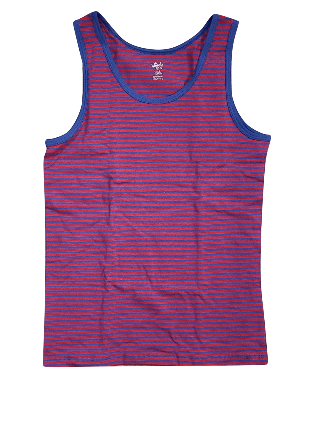 Jongens Singlet Woody Paars/Rood Gestreept